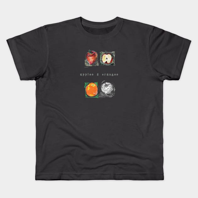 Apples and Oranges. Kids T-Shirt by FanitsaArt